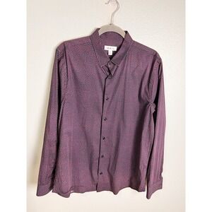The Rail Men's Blue Long‎ Sleeve Collared Button Up Casual Shirt Sz L